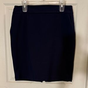 Classic Navy Pencil Skirt - Women